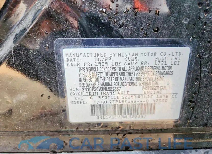 3N1CP5CV3NL522857# 13