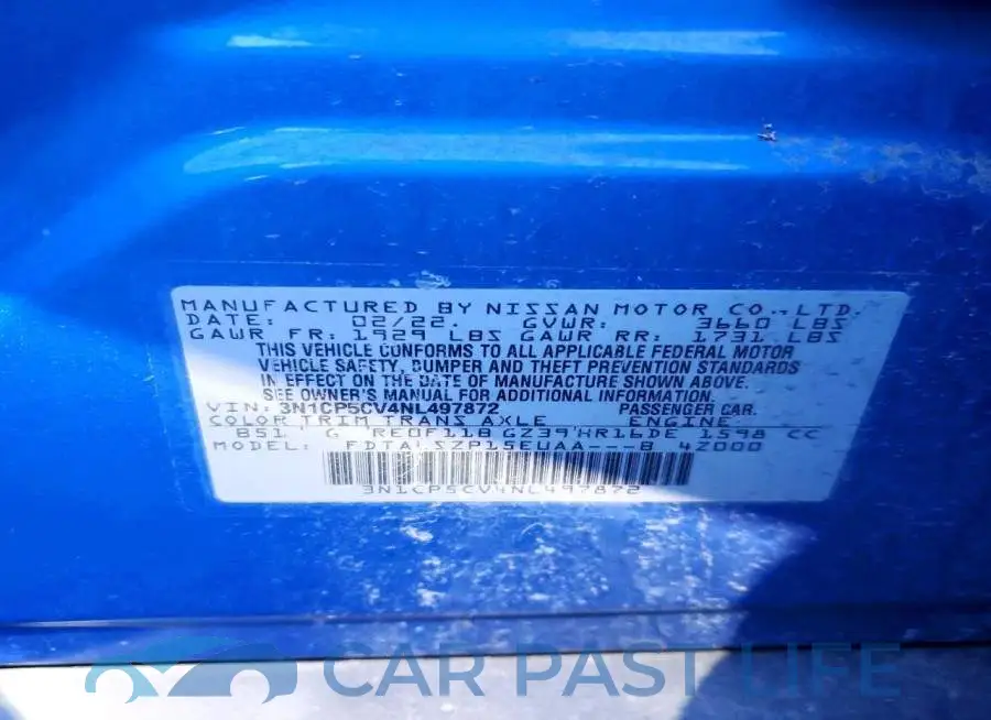 3N1CP5CV4NL497872# 13