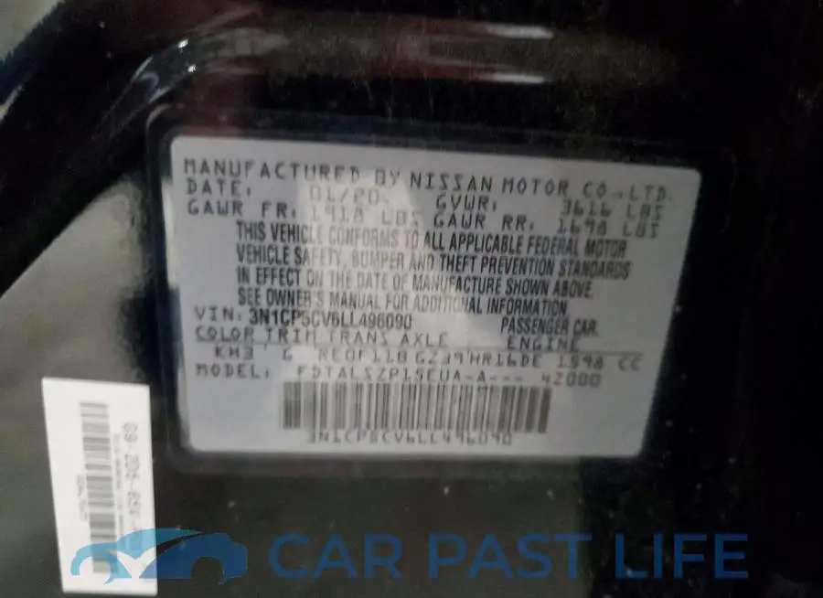 3N1CP5CV6LL496090# 13