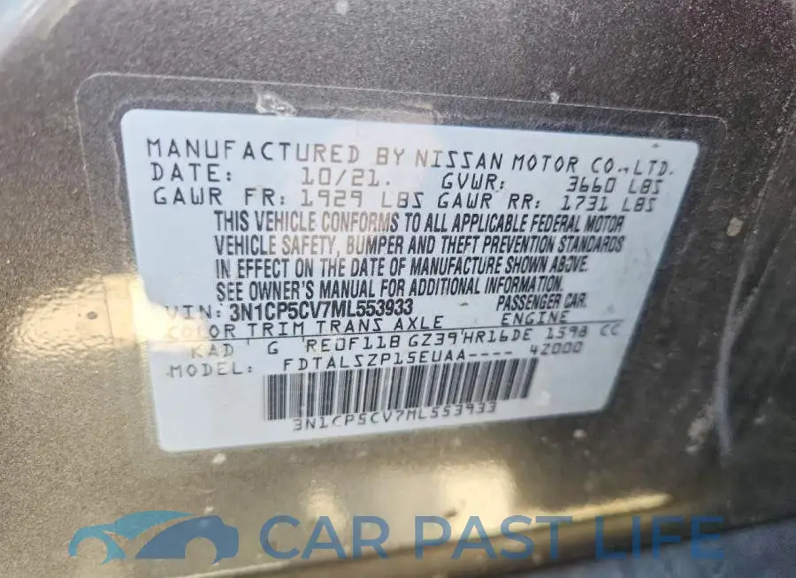 3N1CP5CV7ML553933# 13
