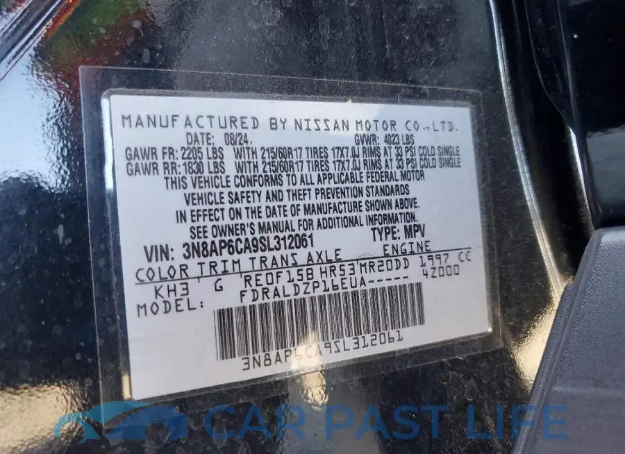 3N8AP6CA9SL312061# 12