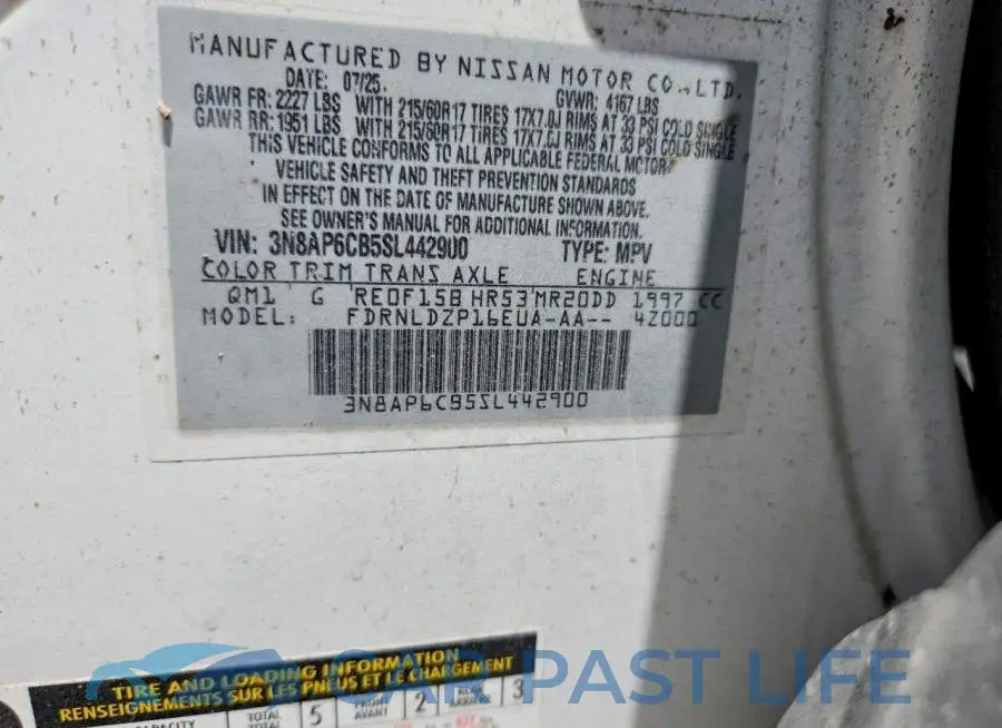 3N8AP6CB5SL442900# 14