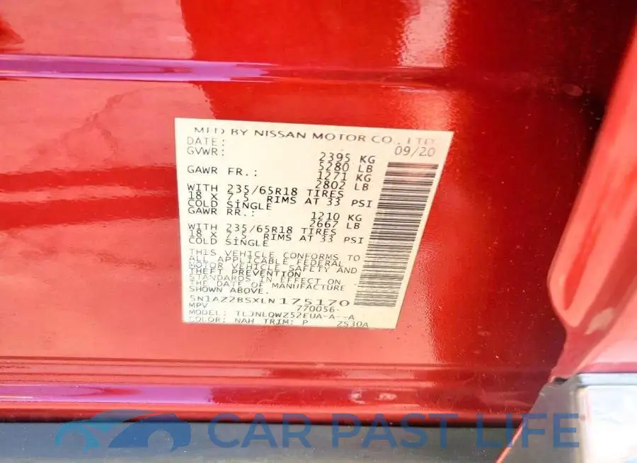 5N1AZ2BSXLN175170# 13