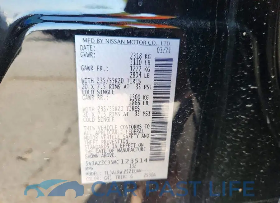 5N1AZ2CJ5MC123514# 14