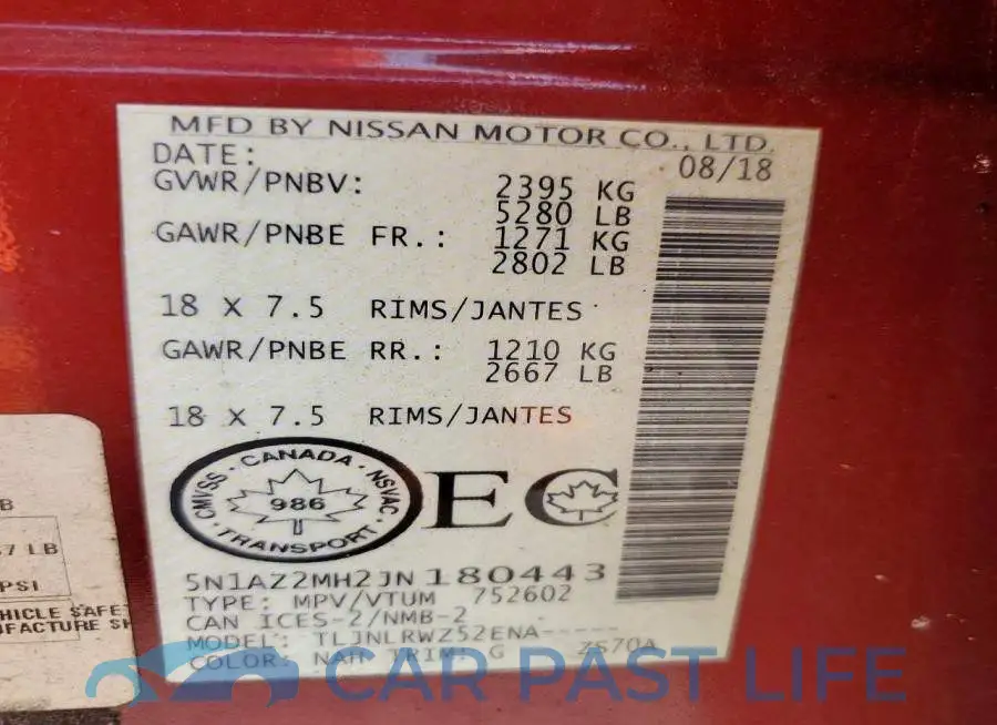 5N1AZ2MH2JN180443# 13
