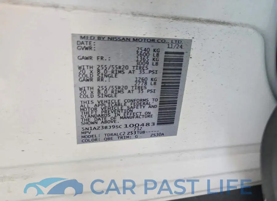 5N1AZ3BJ9SC100483# 13
