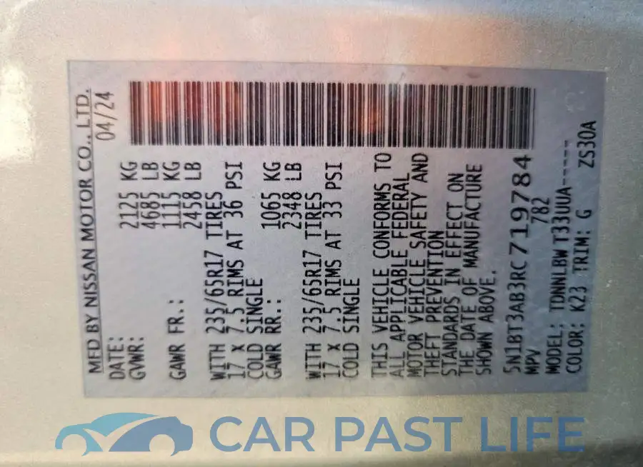 5N1BT3AB3RC719784# 13