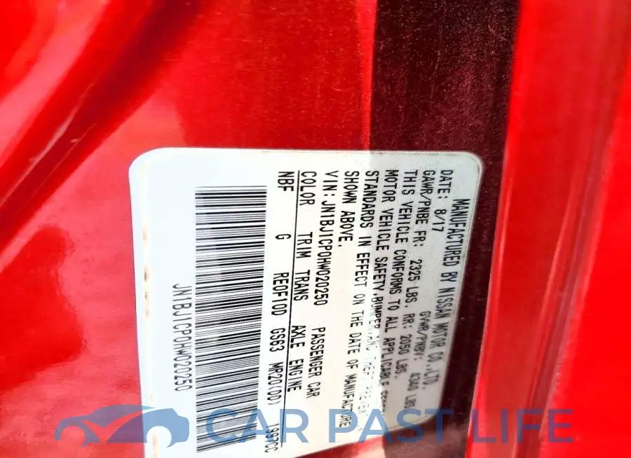 JN1BJ1CP0HW020250# 12