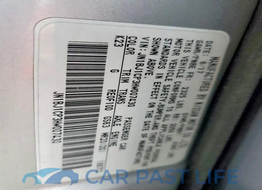 JN1BJ1CP3HW007430# 13
