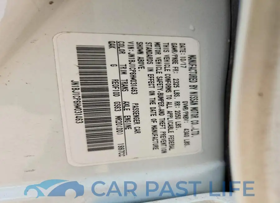 JN1BJ1CP6HW031463# 14