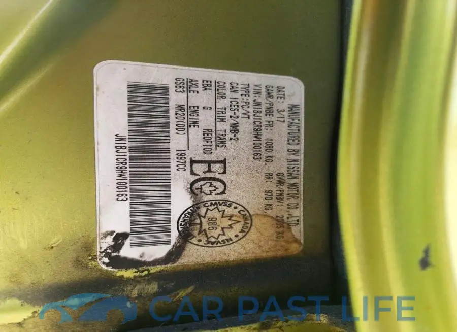 JN1BJ1CR9HW100163# 13