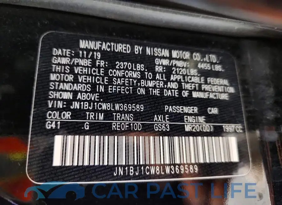 JN1BJ1CW8LW369589# 14