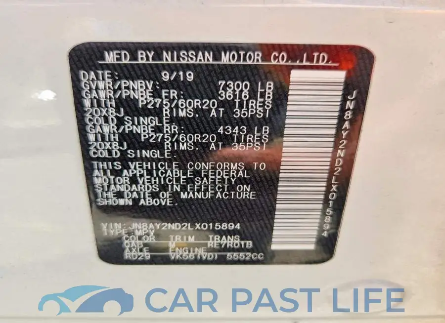 JN8AY2ND2LX015894# 14