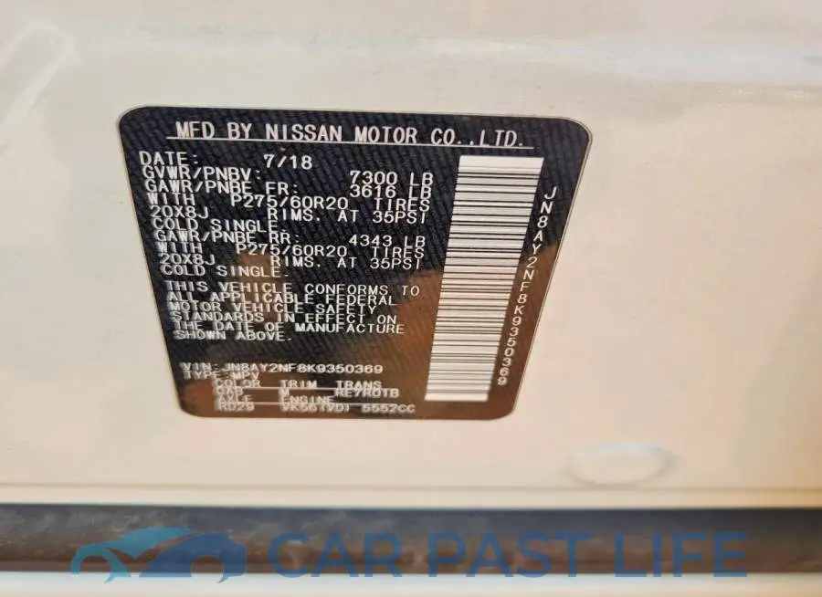 JN8AY2NF8K9350369# 14