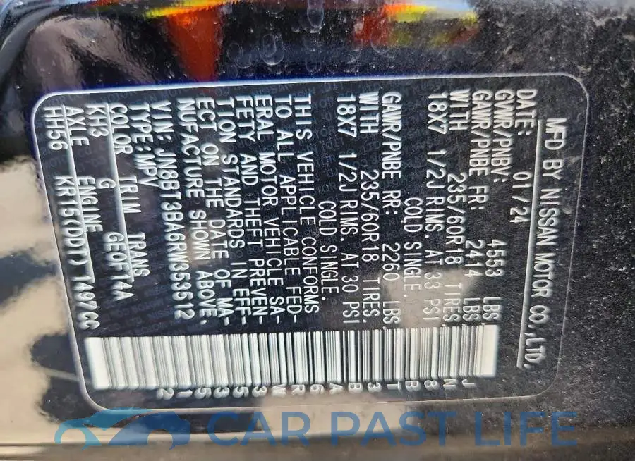 JN8BT3BA6RW353512# 13