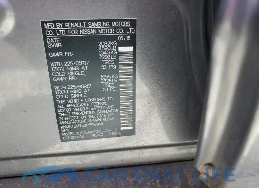 KNMAT2MT5JP596484# 12