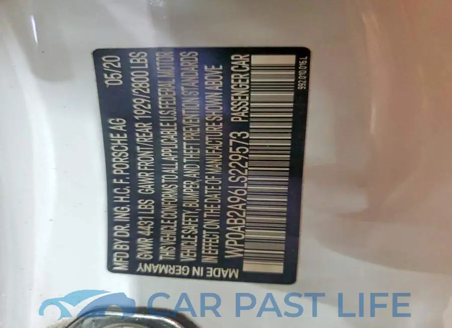 WP0AB2A96LS229573# 12