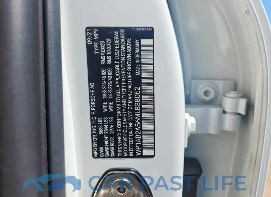 WP1AB2A56MLB38052# 12