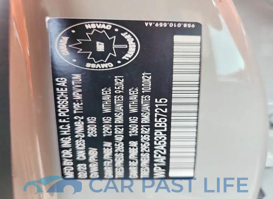 WP1AF2A53PLB57215# 12
