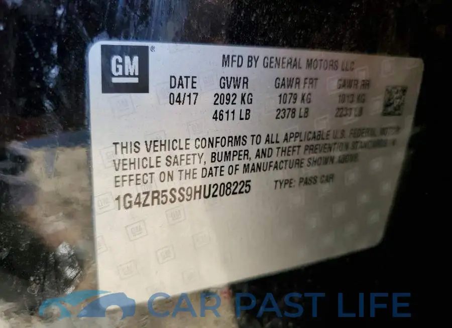 1G4ZR5SS9HU208225# 13