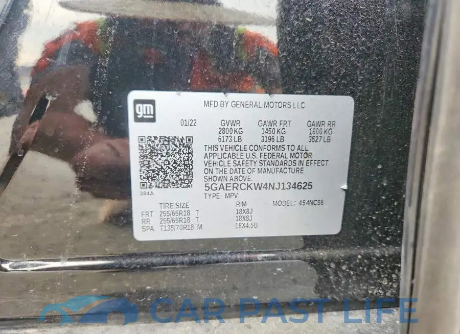 5GAERCKW4NJ134625# 12