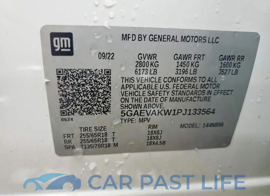 5GAEVAKW1PJ133564# 13