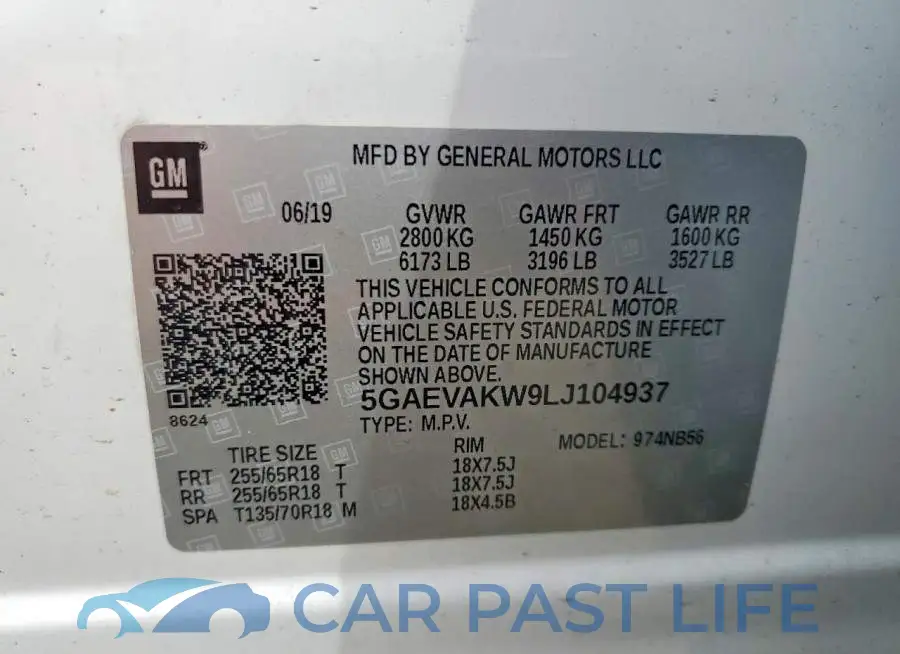 5GAEVAKW9LJ104937# 14