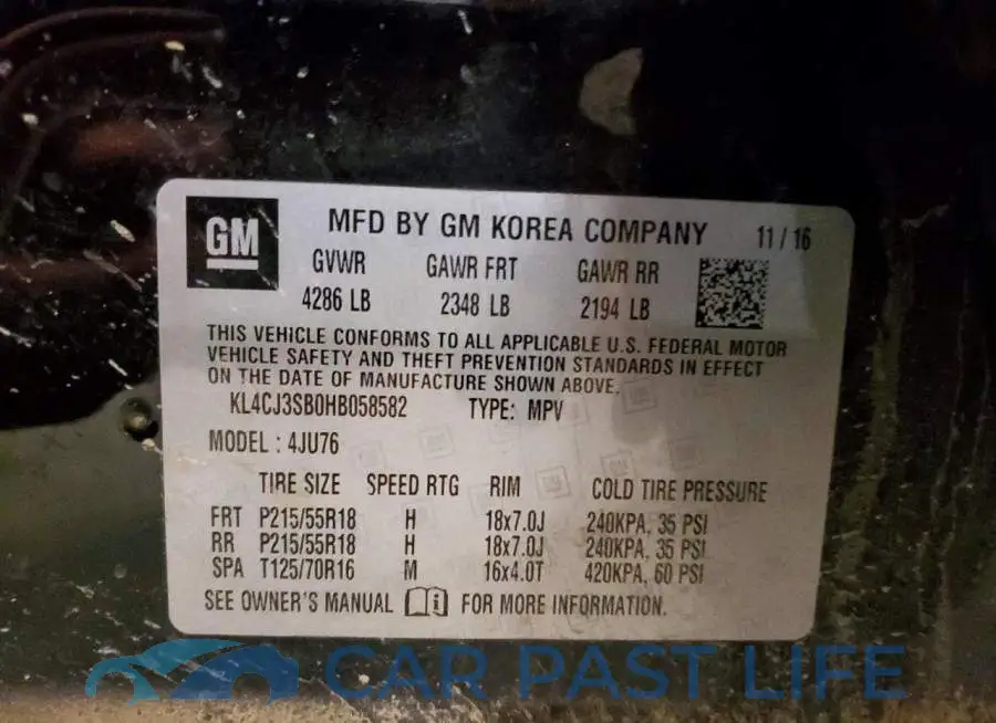 KL4CJ3SB0HB058582# 14