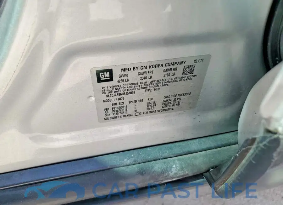 KL4CJASB6HB151059# 12