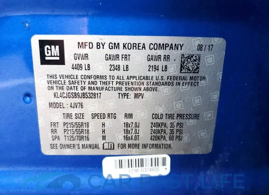 KL4CJGSB9JB532817# 13