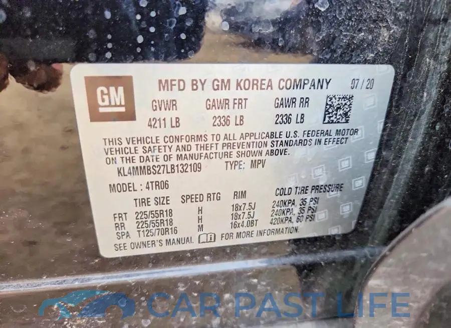KL4MMBS27LB132109# 12