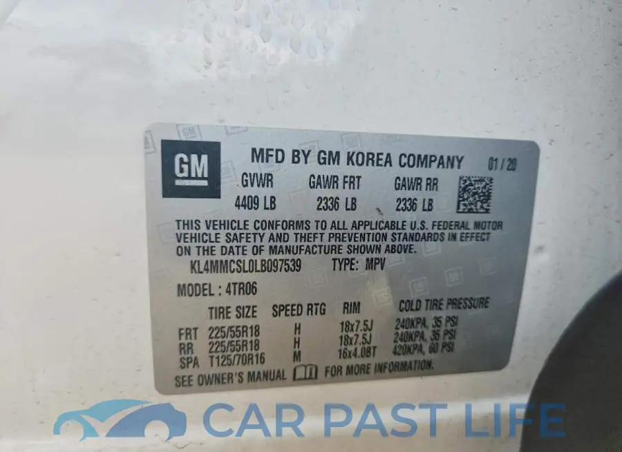 KL4MMCSL0LB097539# 12