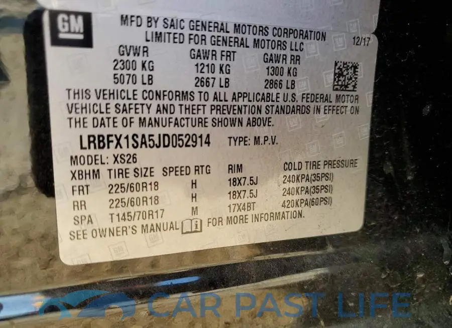 LRBFX1SA5JD052914# 12