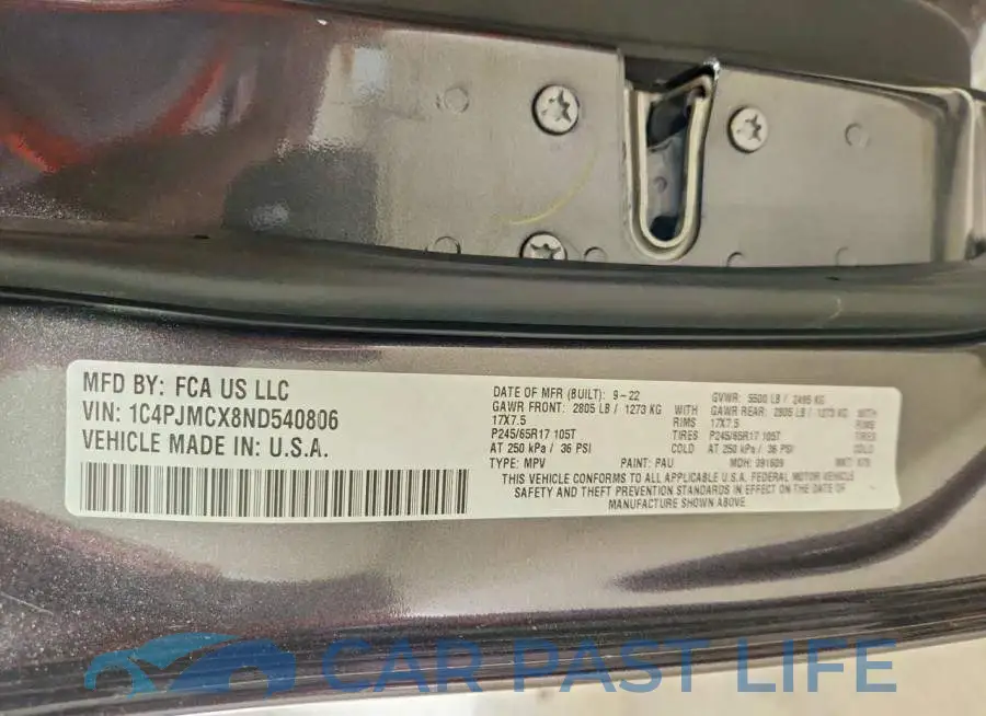 1C4PJMCX8ND540806# 14