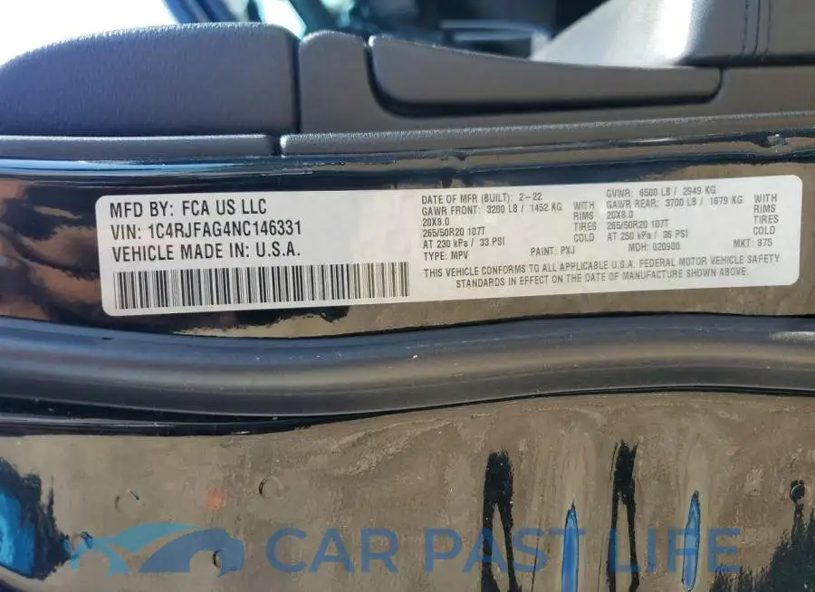 1C4RJFAG4NC146331# 13