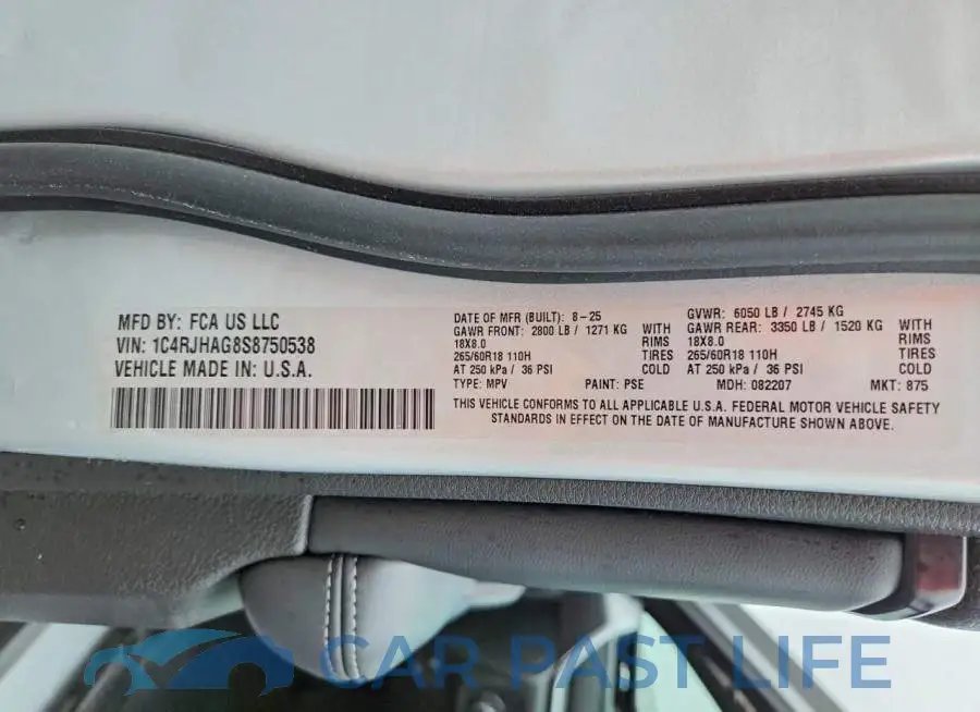 1C4RJHAG8S8750538# 13