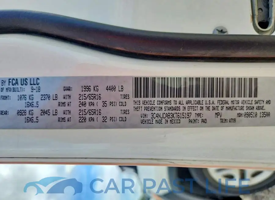 3C4NJCAB3KT615197# 12