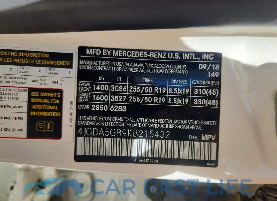 4JGDA5GB9KB215432# 12