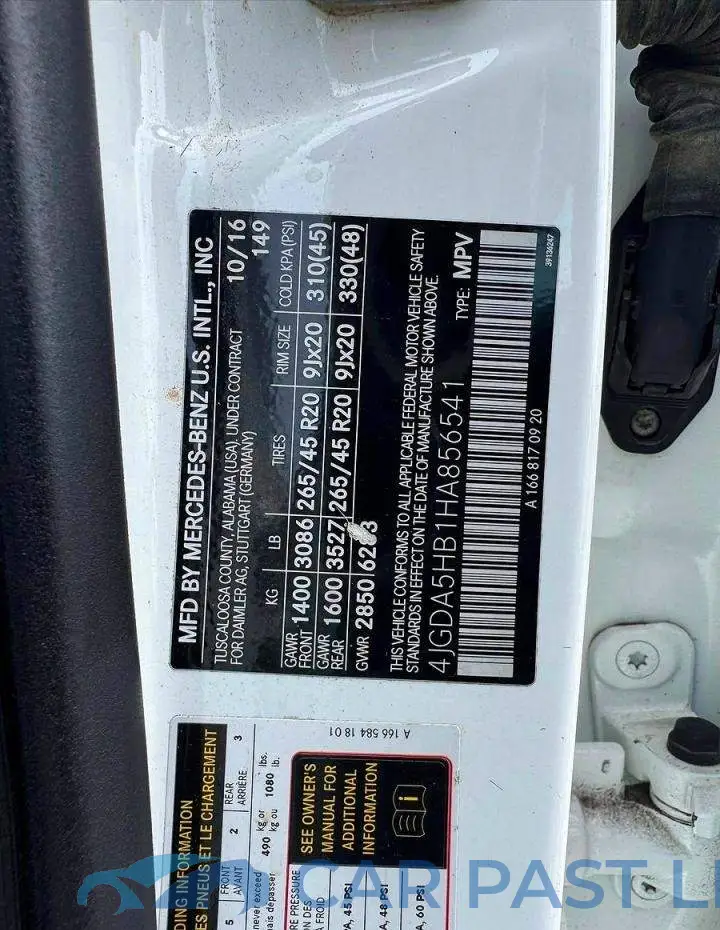 4JGDA5HB1HA856541# 10