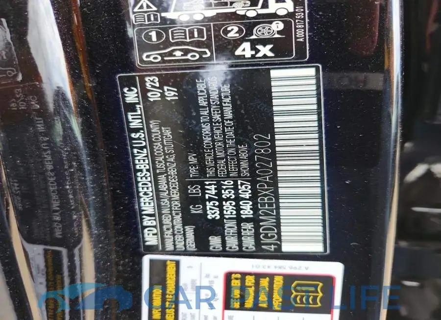 4JGDM2EBXPA027802# 12