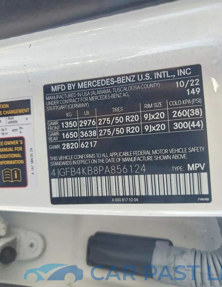 4JGFB4KB8PA856124# 13