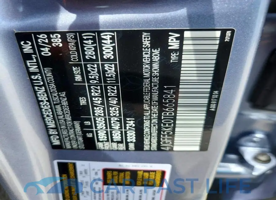 4JGFF5KE0TB665841# 13