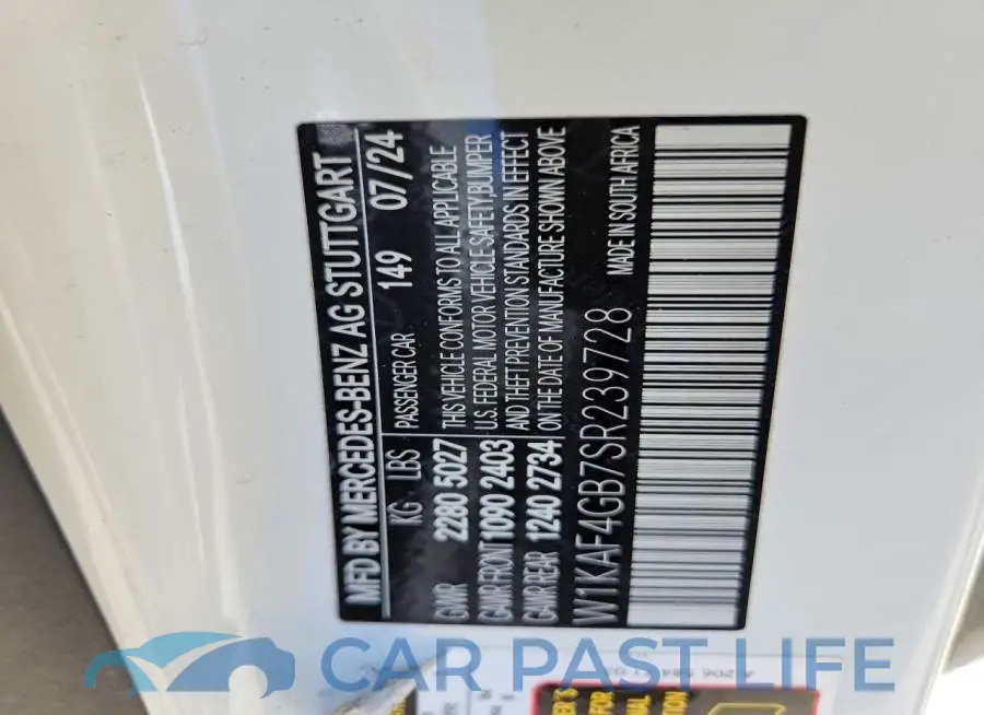 W1KAF4GB7SR239728# 12