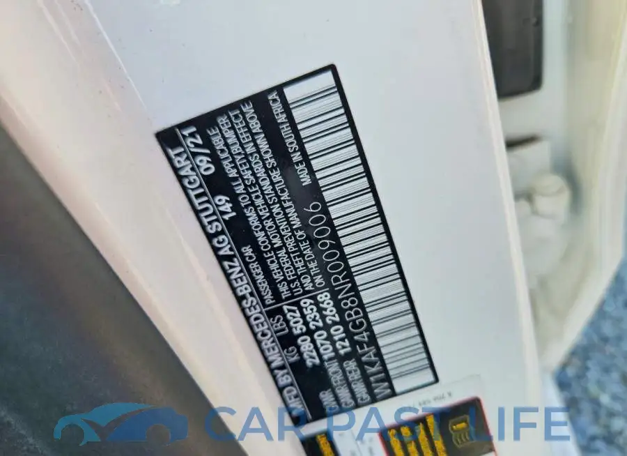 W1KAF4GB8NR009006# 12