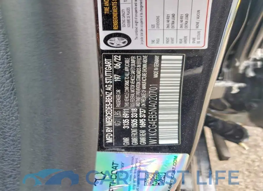 W1KCG4EB5NA020701# 12