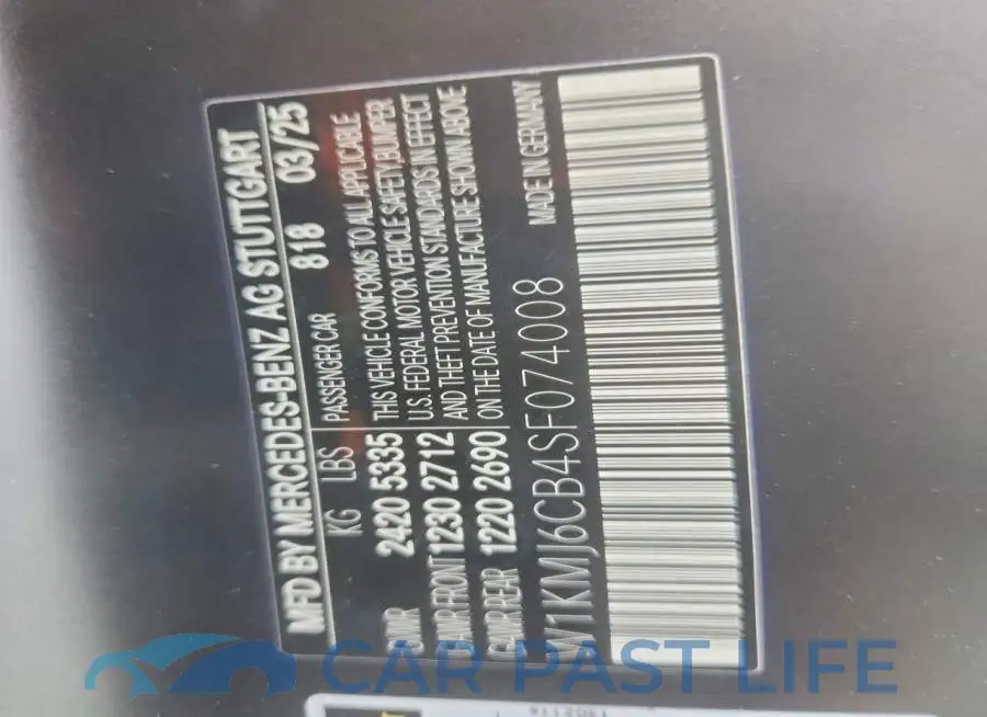 W1KMJ6CB4SF074008# 12