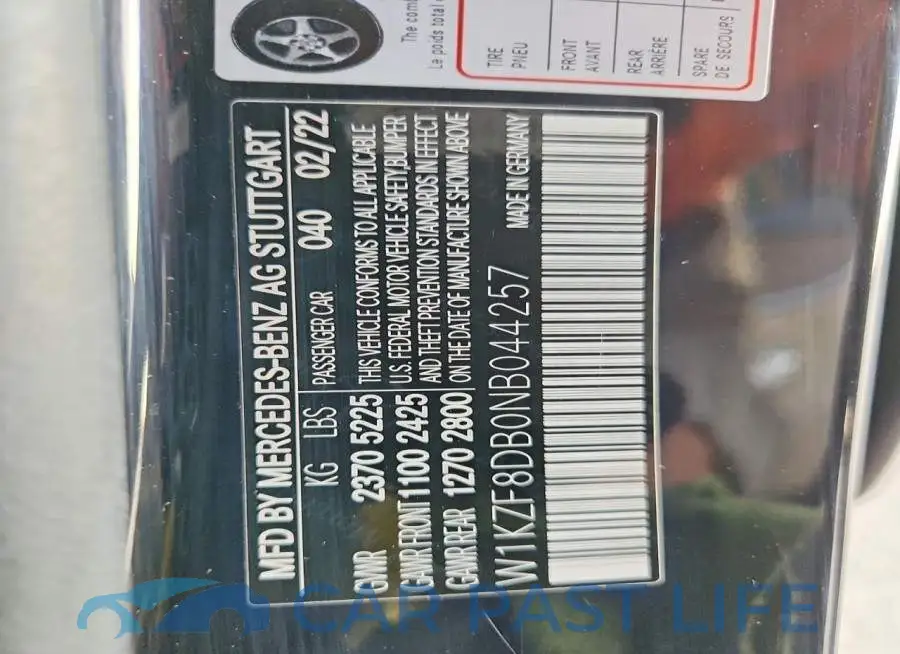 W1KZF8DB0NB044257# 12