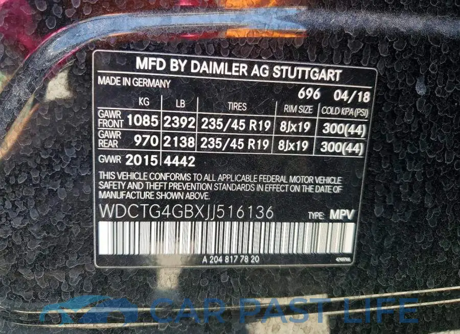 WDCTG4GBXJJ516136# 14