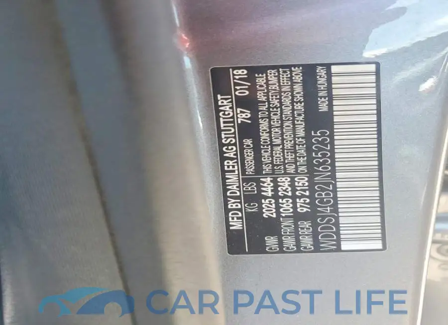 WDDSJ4GB2JN635235# 12