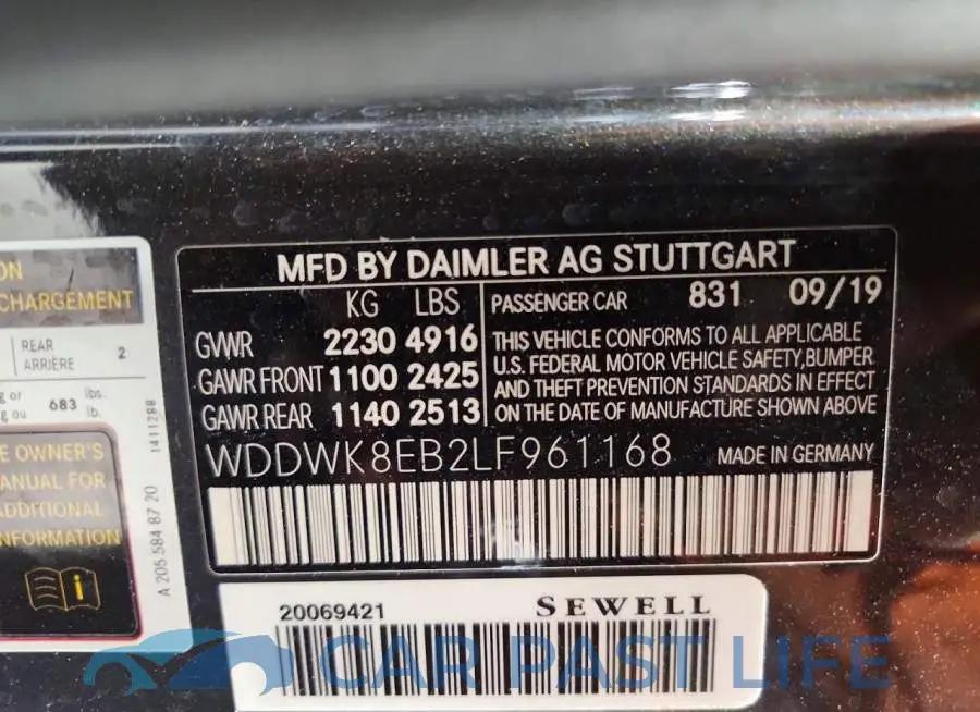 WDDWK8EB2LF961168# 12